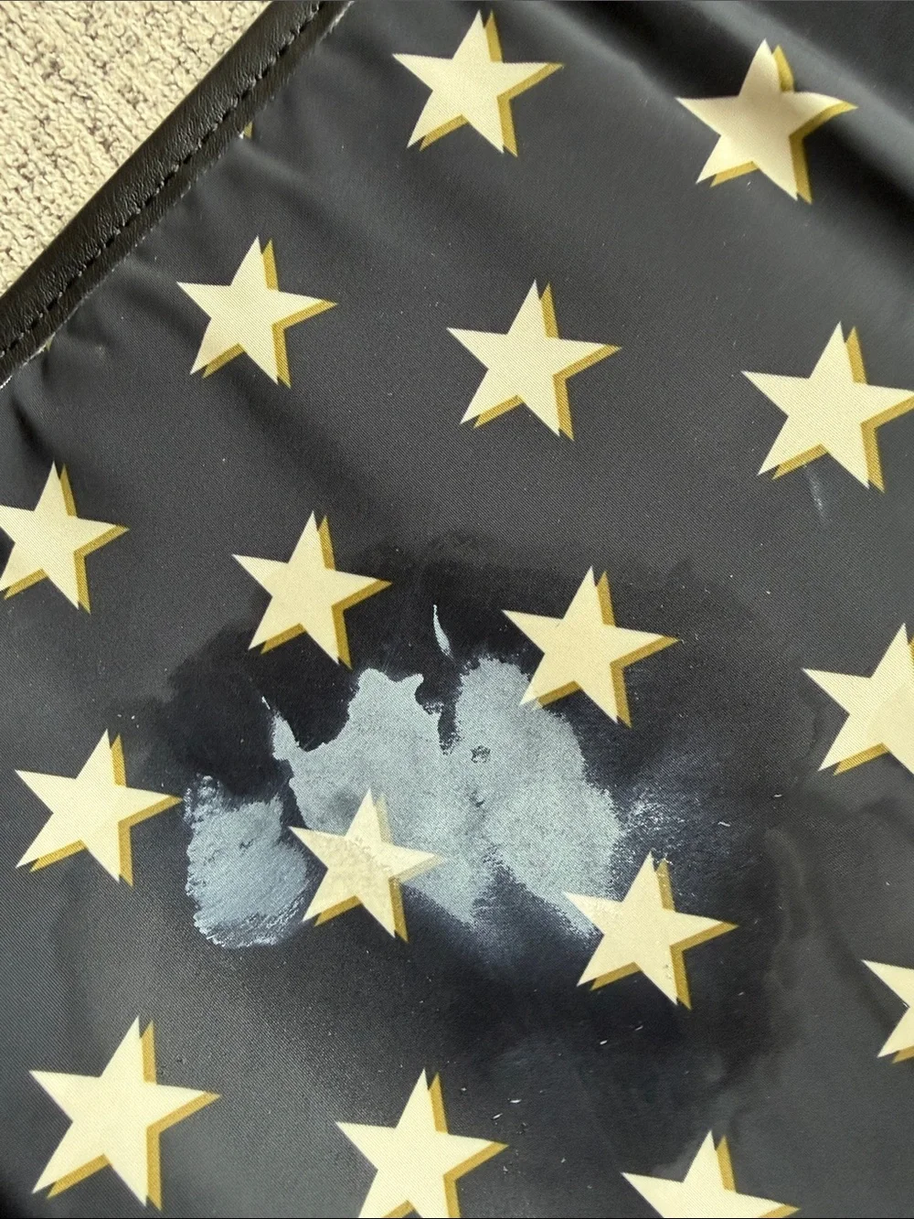 Marc Jacobs Navy Quilted Star-Print Diaper or Travel Bag with Gold Hardware